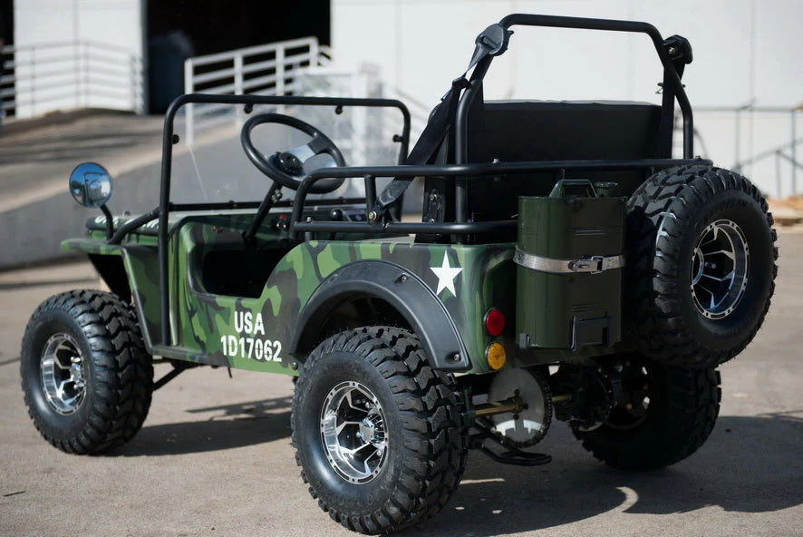 Willys Style Jeep Go Kart, 125cc Gas Engine, 3-speed with Reverse, Ages 12 and up - Image 16
