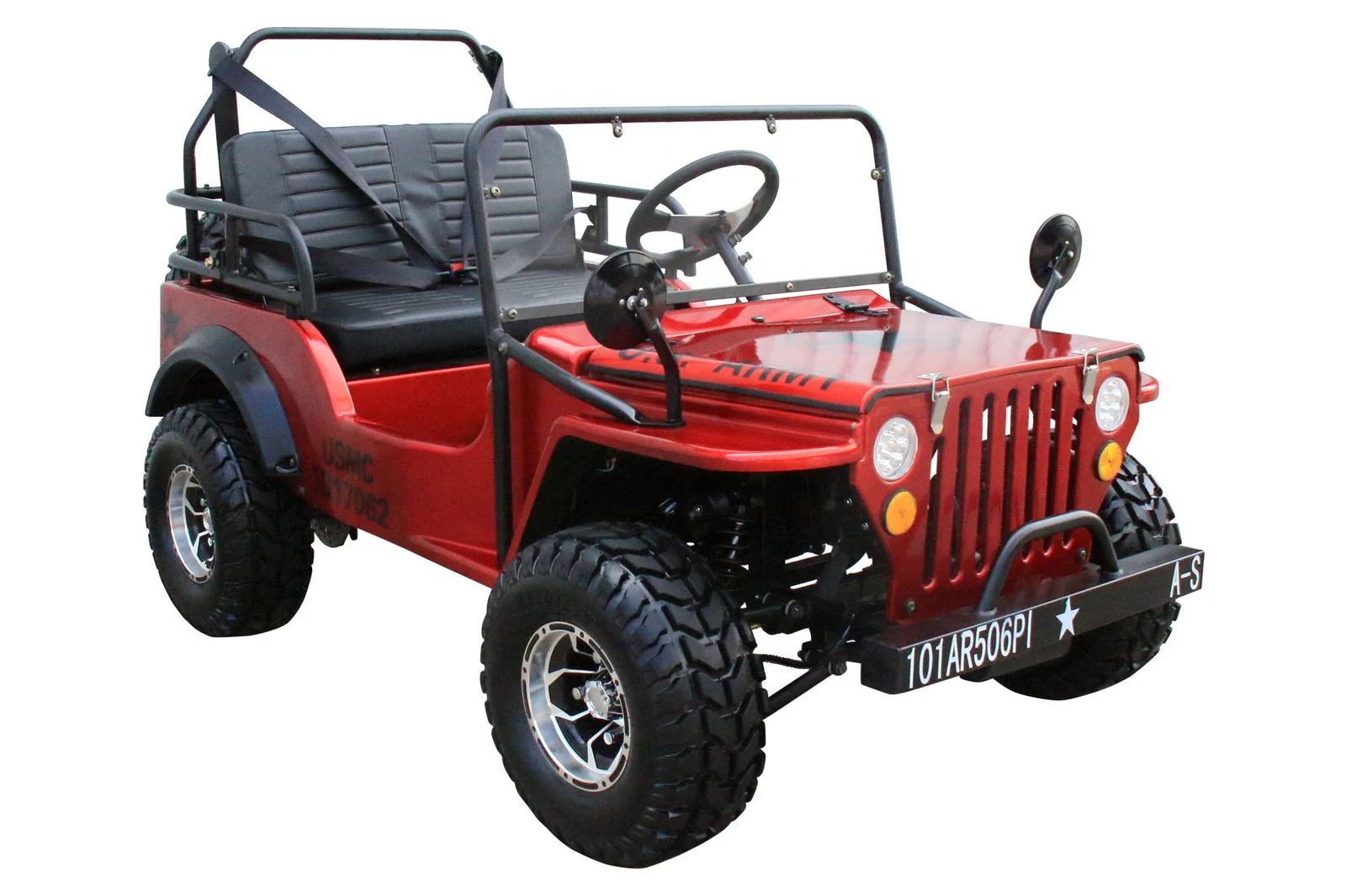 Willys Style Jeep Go Kart, 125cc Gas Engine, 3-speed with Reverse, Ages 12 and up - Image 3