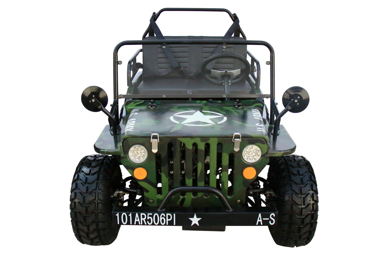 Willys Style Jeep Go Kart, 125cc Gas Engine, 3-speed with Reverse, Ages 12 and up - Image 6