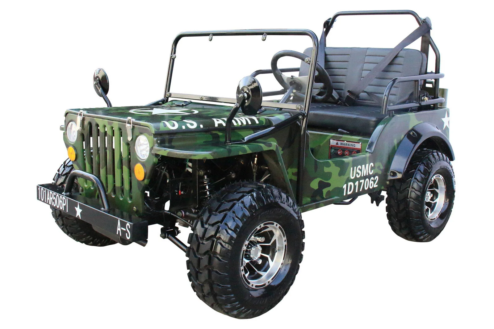 Willys Style Jeep Go Kart, 125cc Gas Engine, 3-speed with Reverse, Ages 12 and up - Image 7