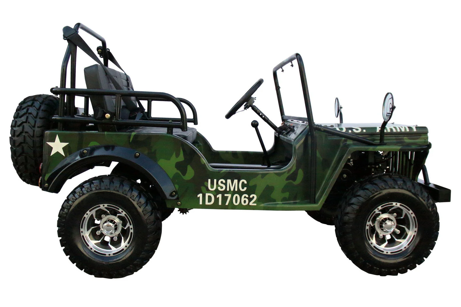 Willys Style Jeep Go Kart, 125cc Gas Engine, 3-speed with Reverse, Ages 12 and up - Image 8