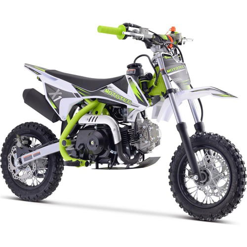 X1 110cc Kids Gas Dirt Bike, Electric Start, Automatic, 10/10 inch Wheels, 23 inch Seat Height, Ages 8 and up